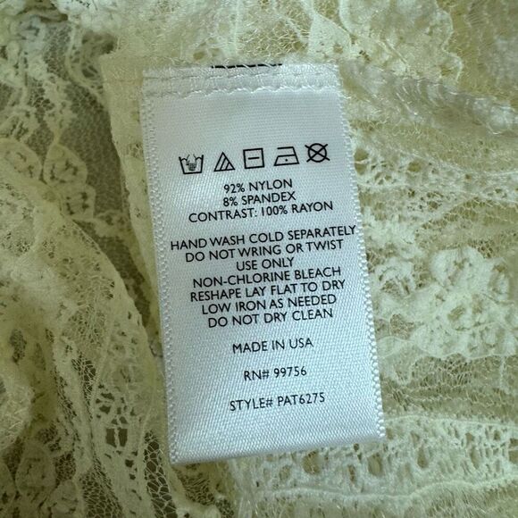 Painted Threads ivory boho lace hi low top blouse size M NWT - Picture 5 of 7